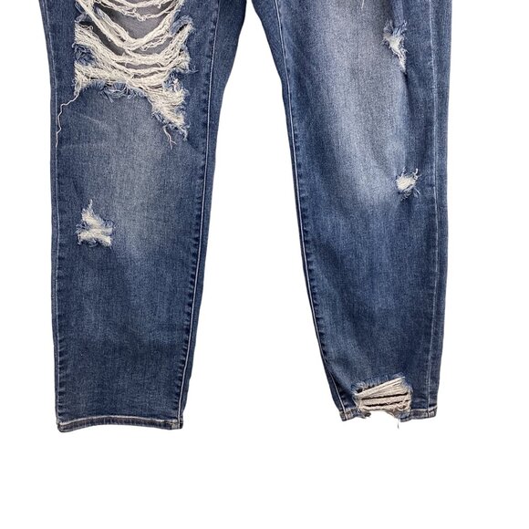 Judy Blue Womens Jeans Size 14W‎ Distressed Straight Fit Denim Cotton Blend - Picture 4 of 10